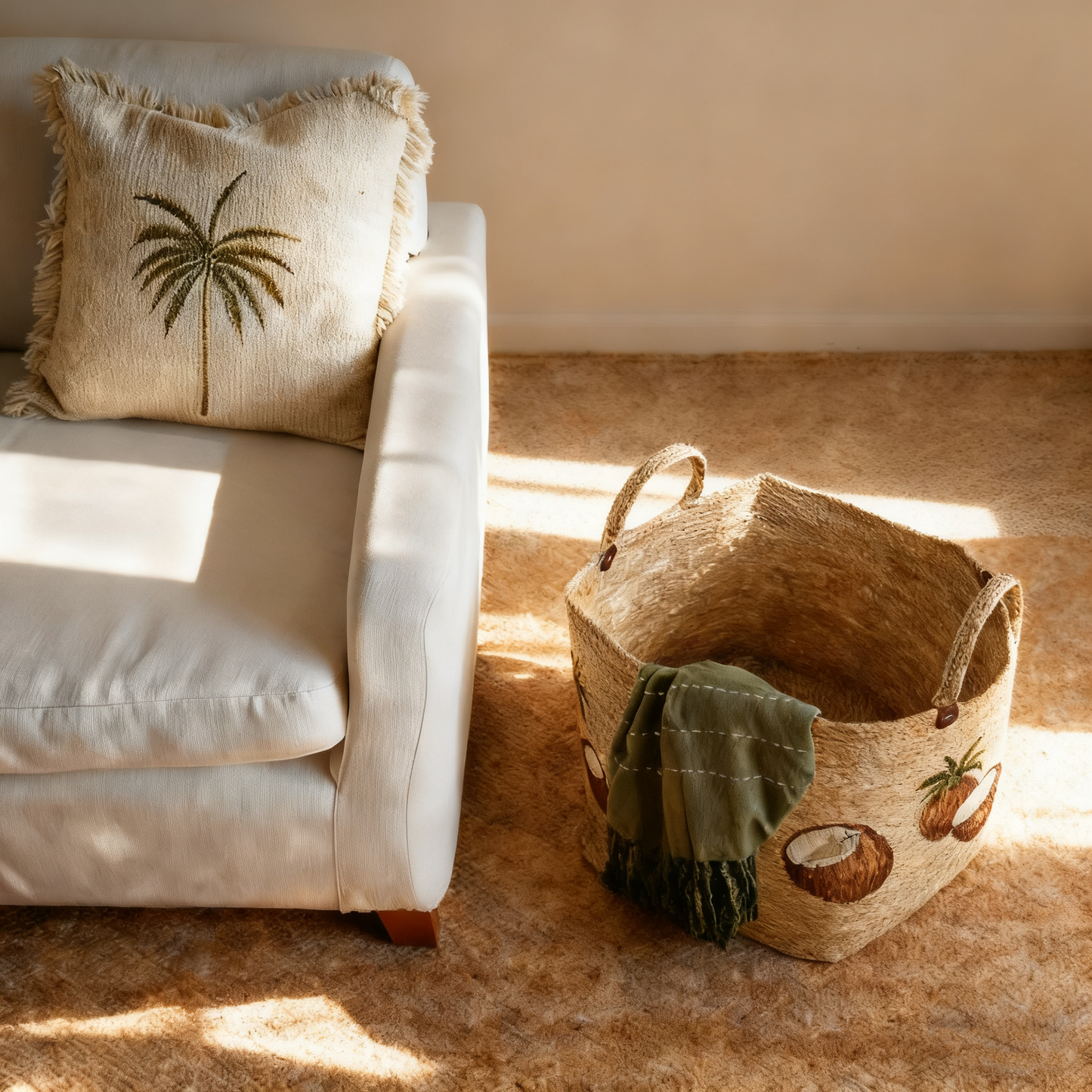 Rectangle Jute Storage Basket