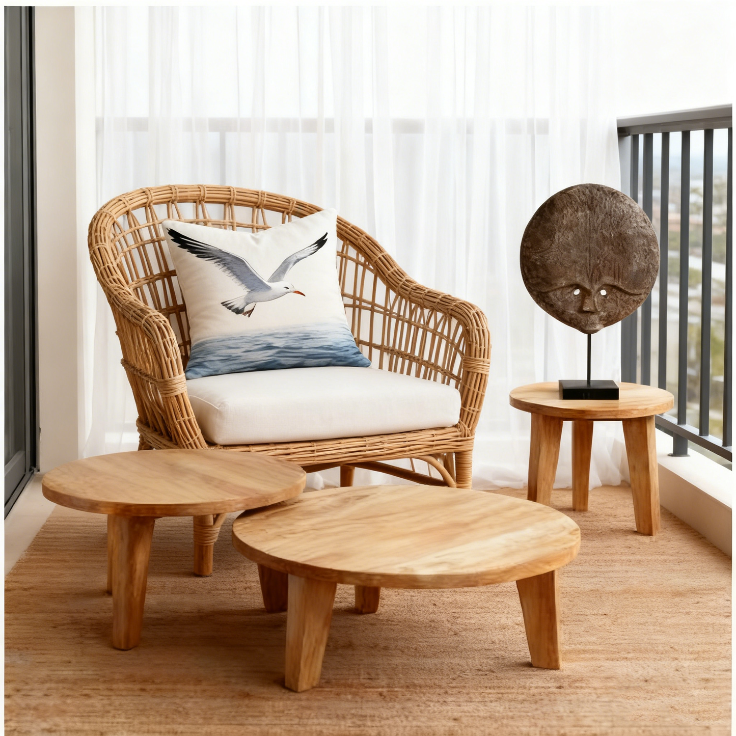 Navya Cream Cushion Cover - 55cm x 55cm