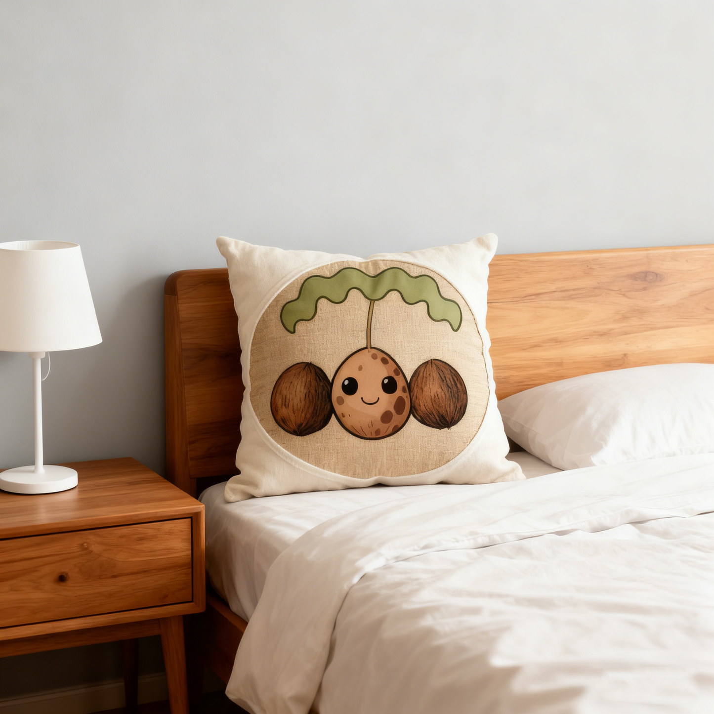 Brown Coconut Luna Cushion Cover55cm x 55cm