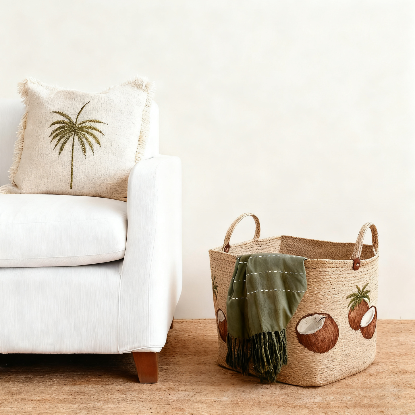 Rectangle Jute Storage Basket