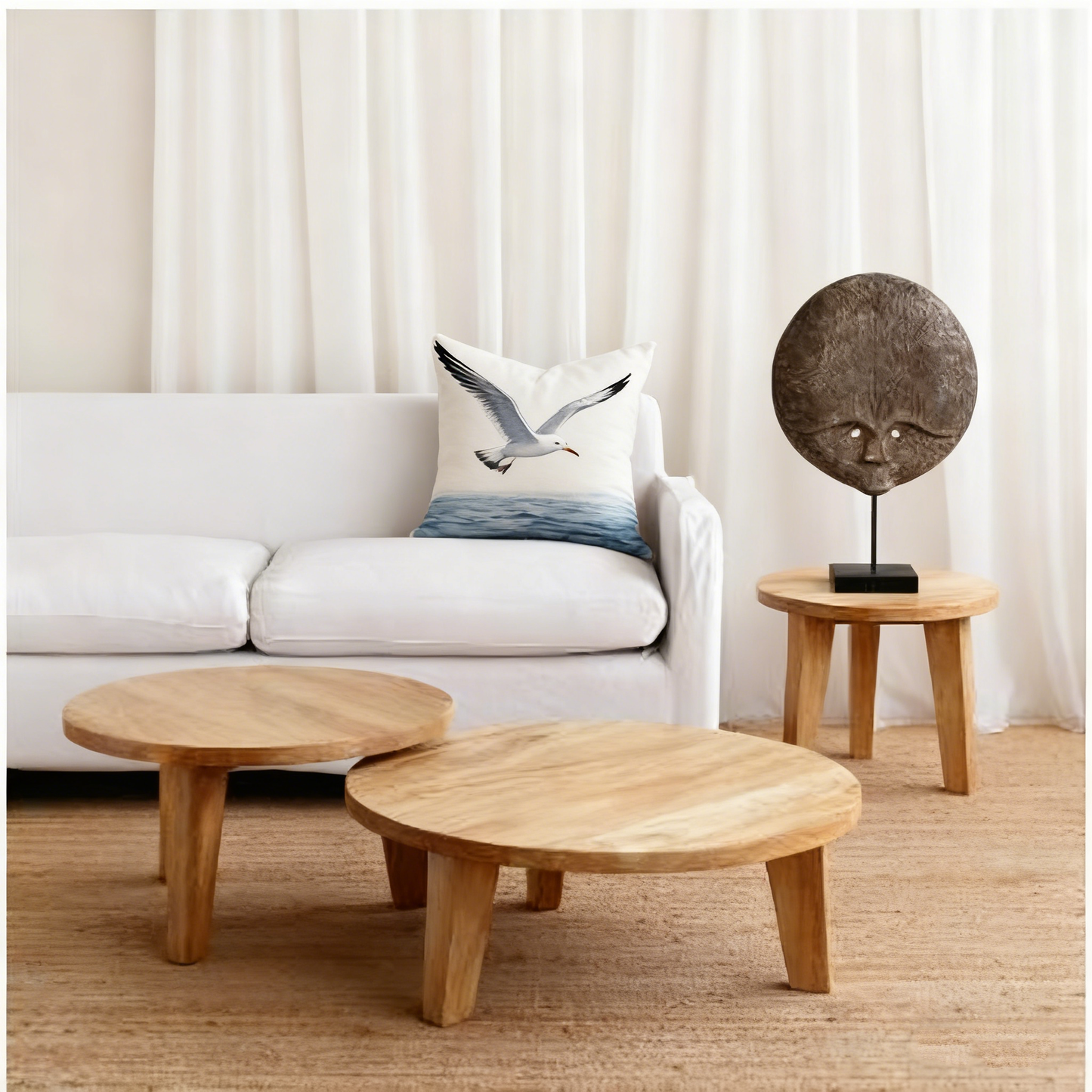 Navya Cream Cushion Cover - 55cm x 55cm