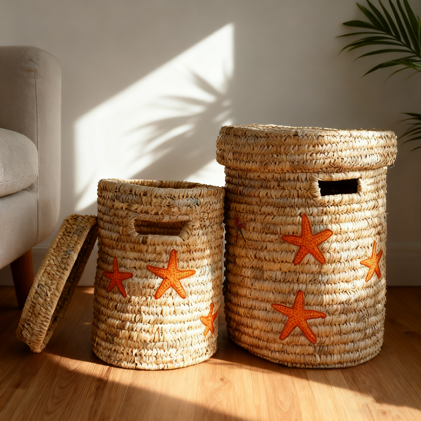 Palm Cove Laundry Basket with Lid