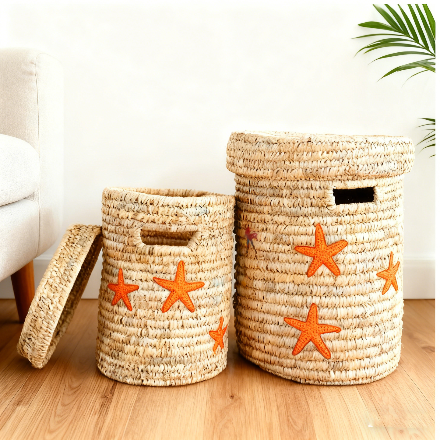 Palm Cove Laundry Basket with Lid