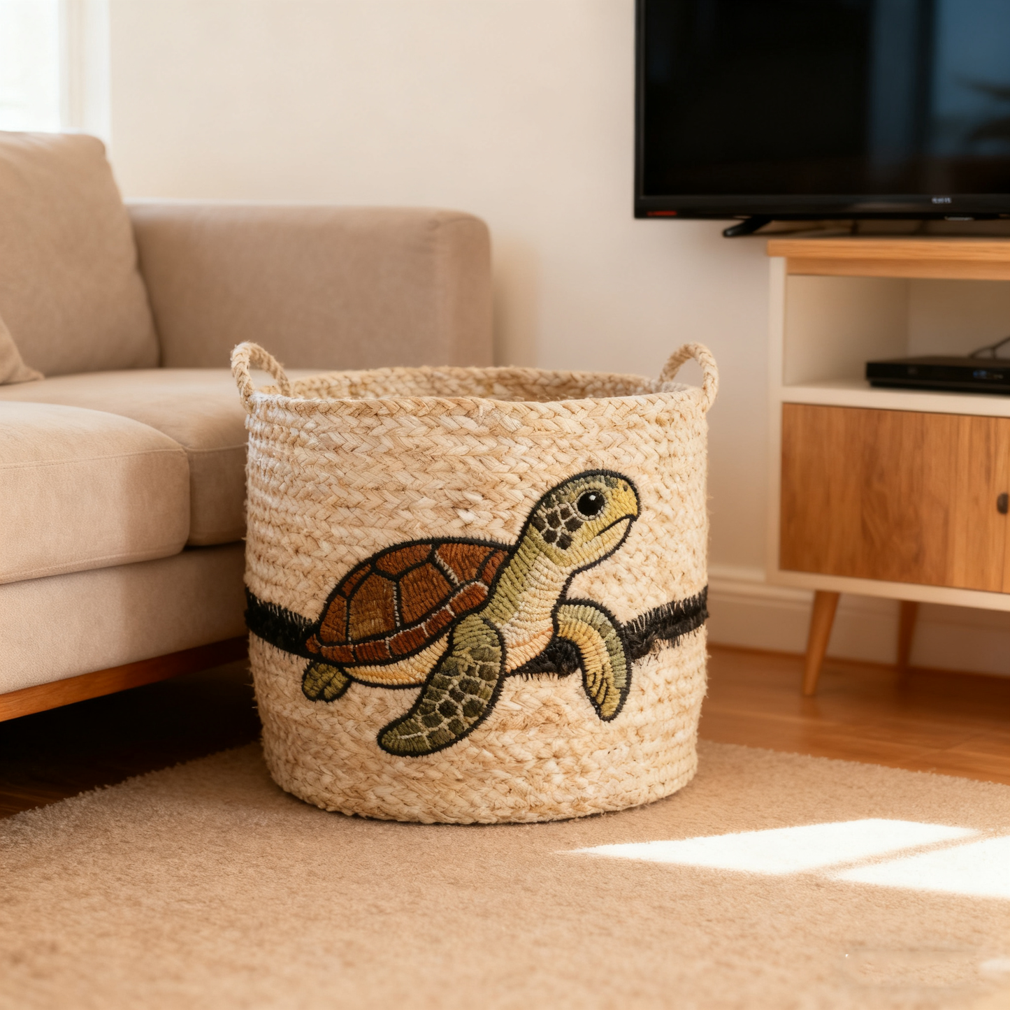 Harvest Cylinder Basket - Natural