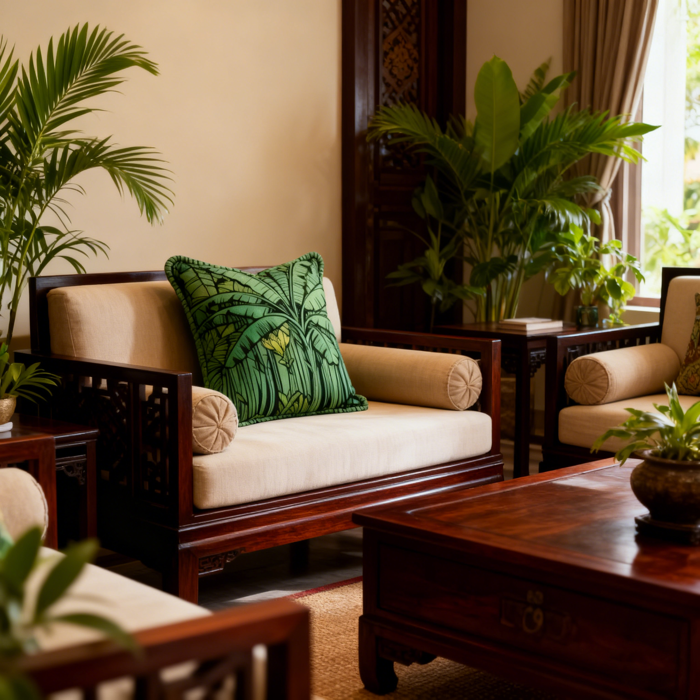 Black Bird Cushion Cover - 45cm x 45cm