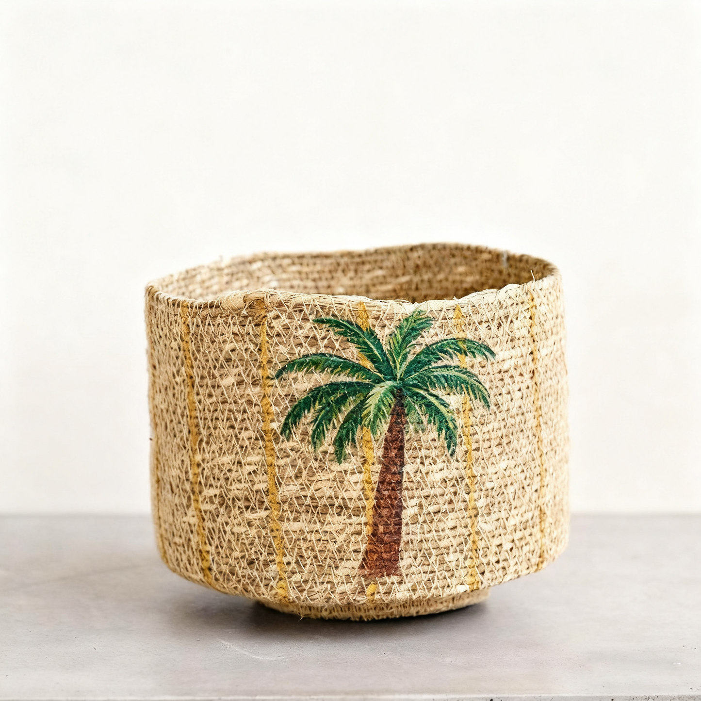 Korba Woven Planter with Stripes