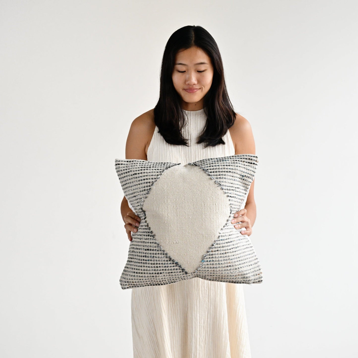 Diamond Indoor Outdoor Handwoven Cushion Cover - 45cm x 45cm