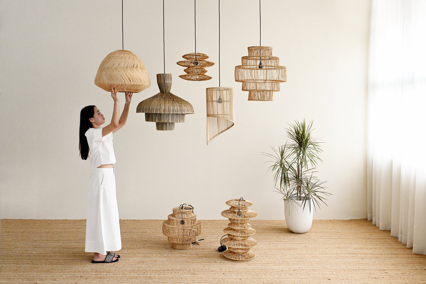 Hive Rattan Pendant Lamp