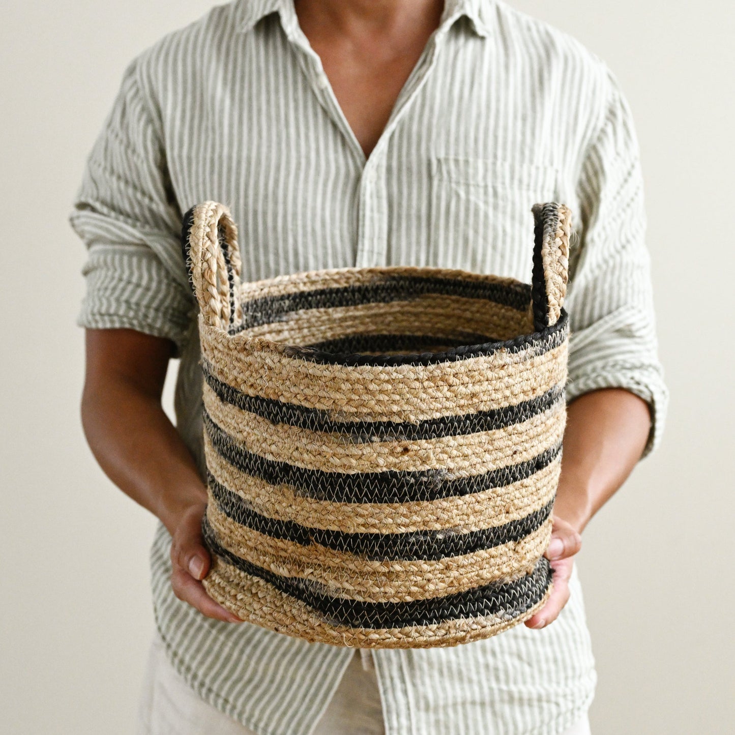 Mono Striped Basket