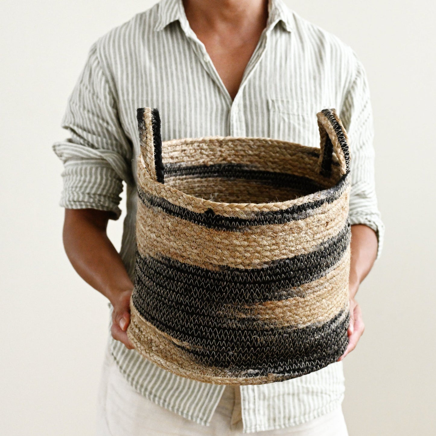 Mono Striped Basket