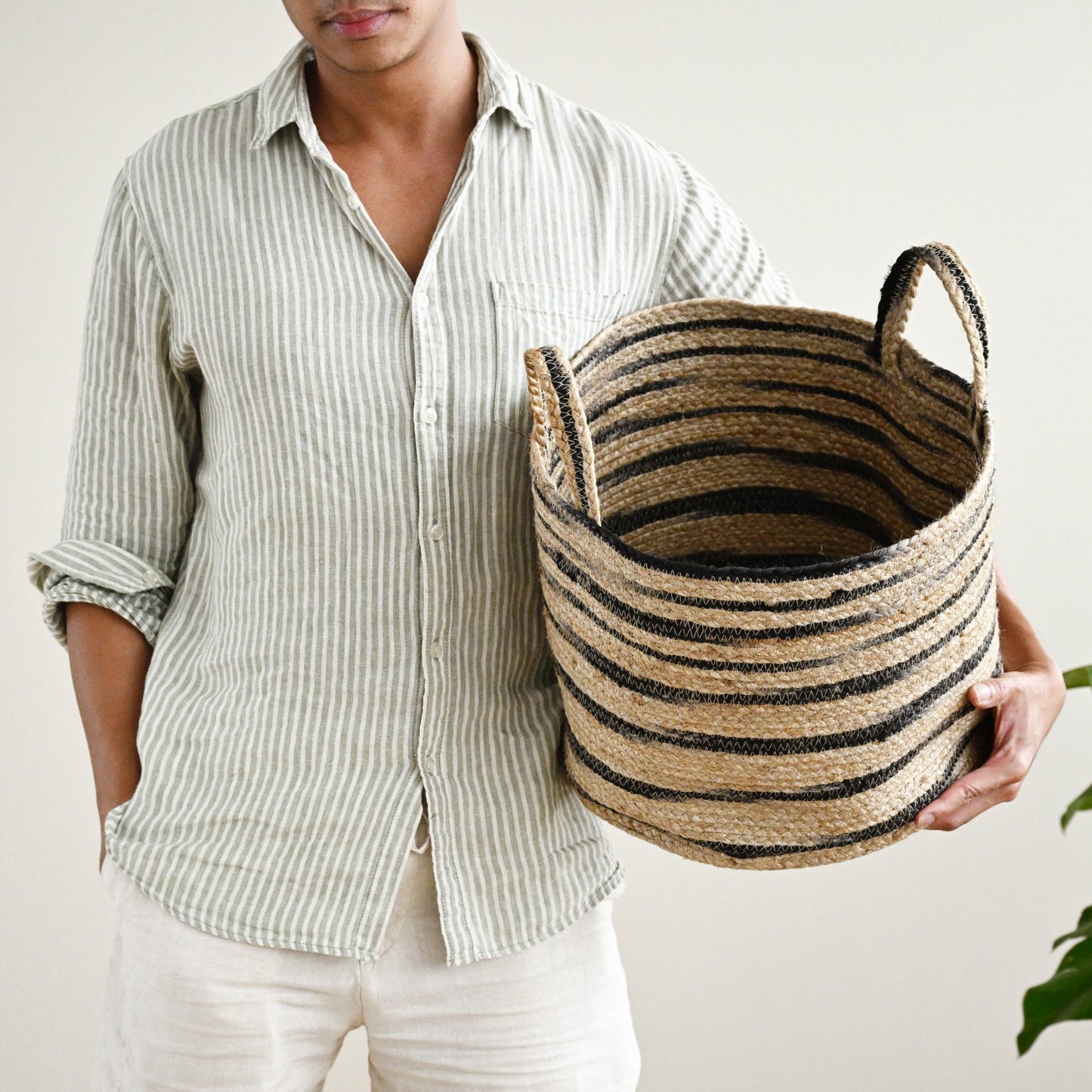 Mono Striped Basket