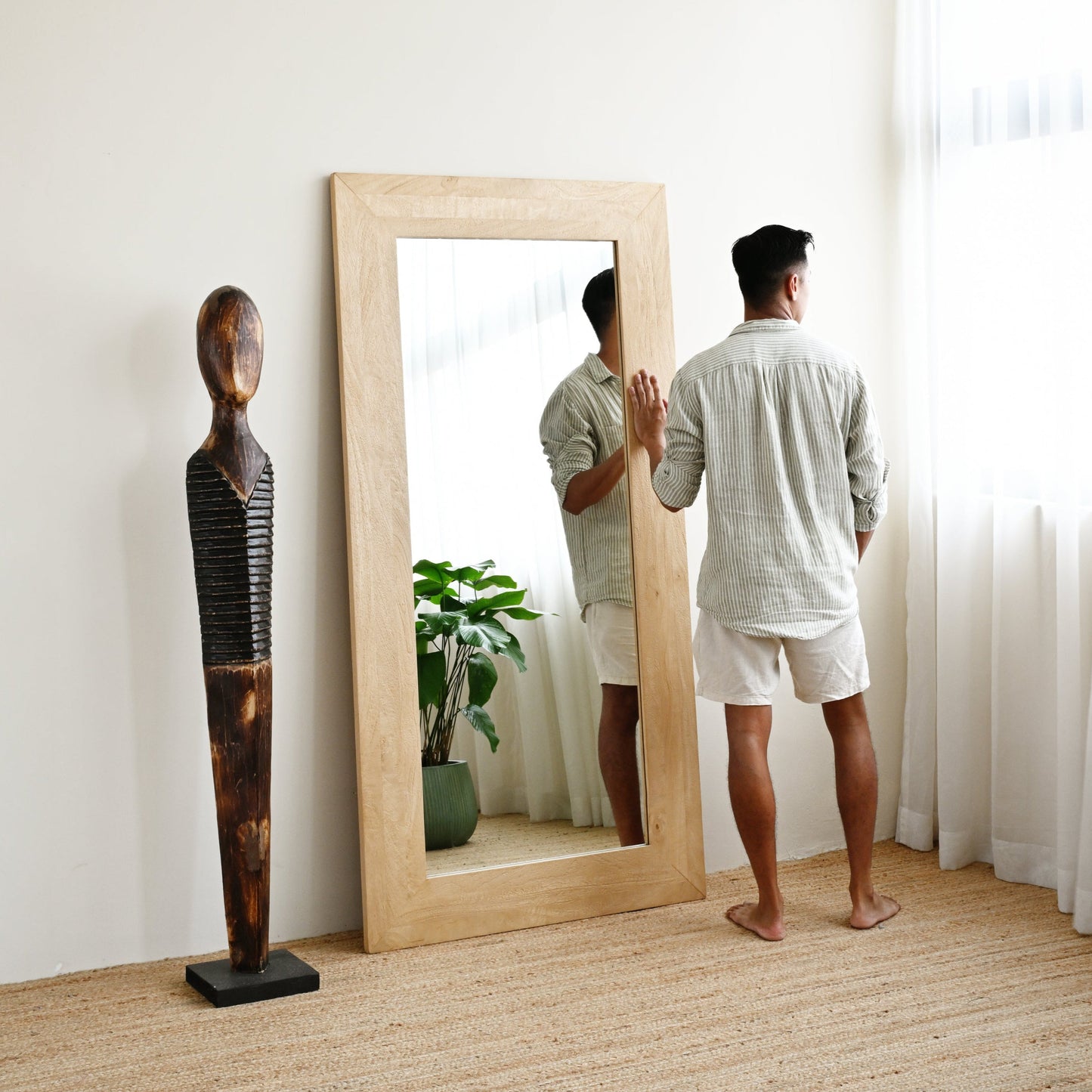 Santorini Mirror 180cm - Rustic Natural