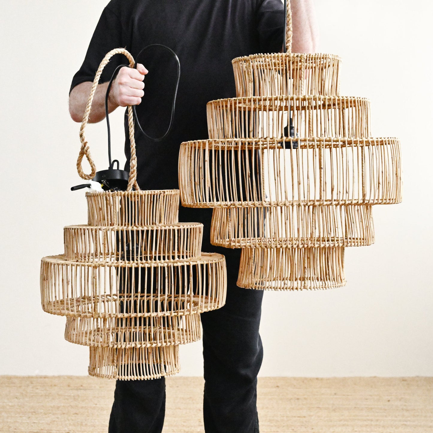 Spiral Rattan Pendant Lamp