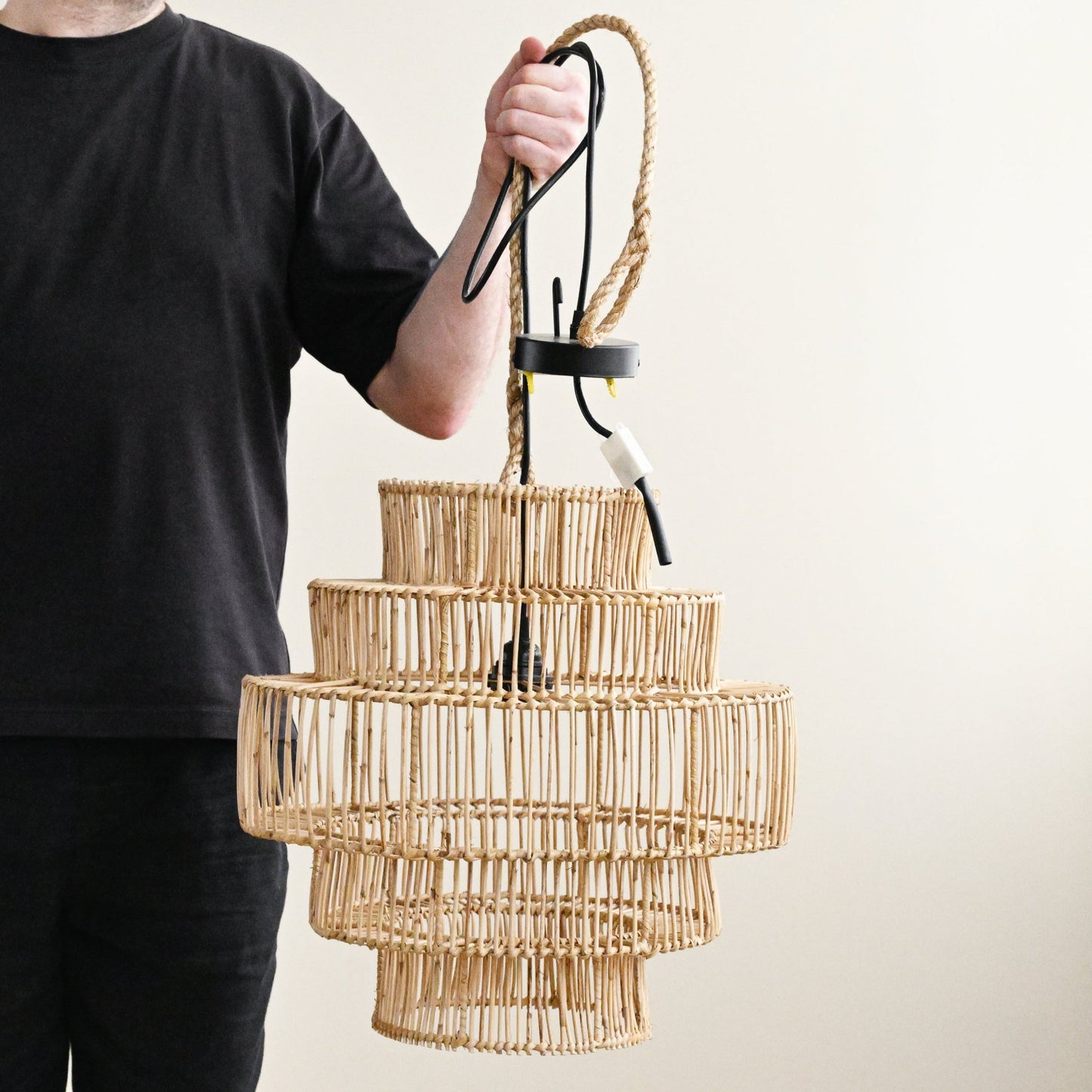 Spiral Rattan Pendant Lamp