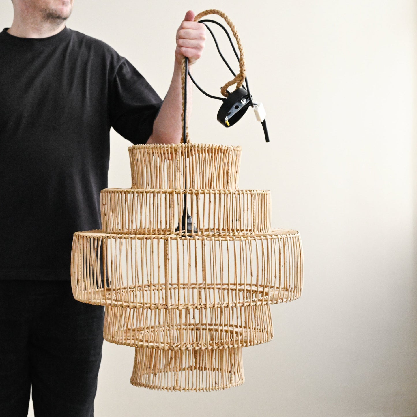 Spiral Rattan Pendant Lamp