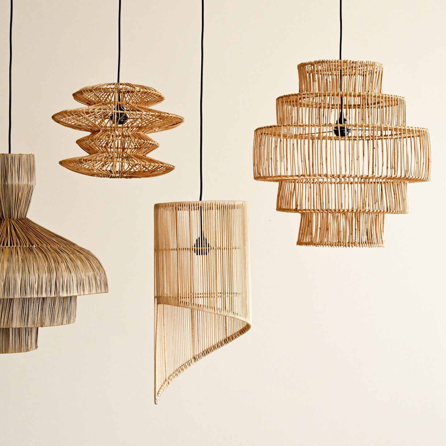 Spiral Rattan Pendant Lamp