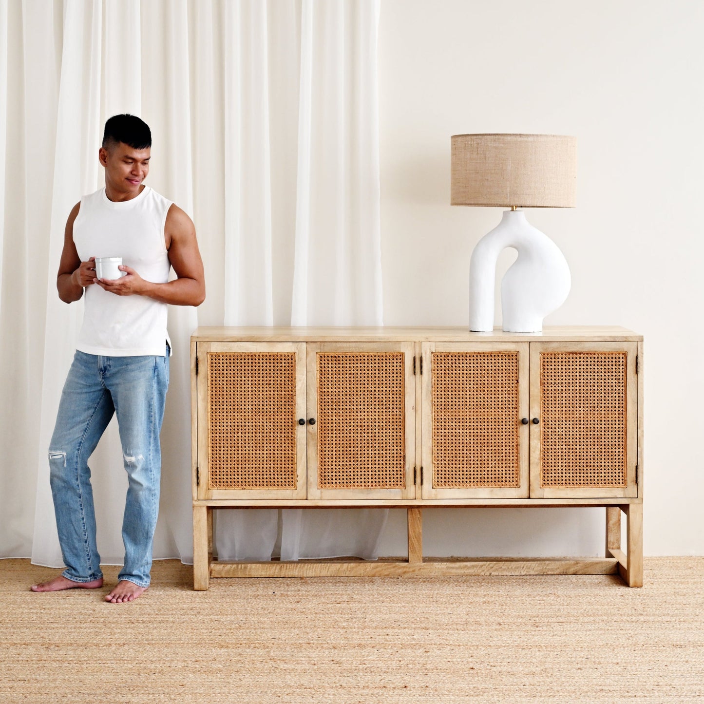 Langsa Table Lamp - White