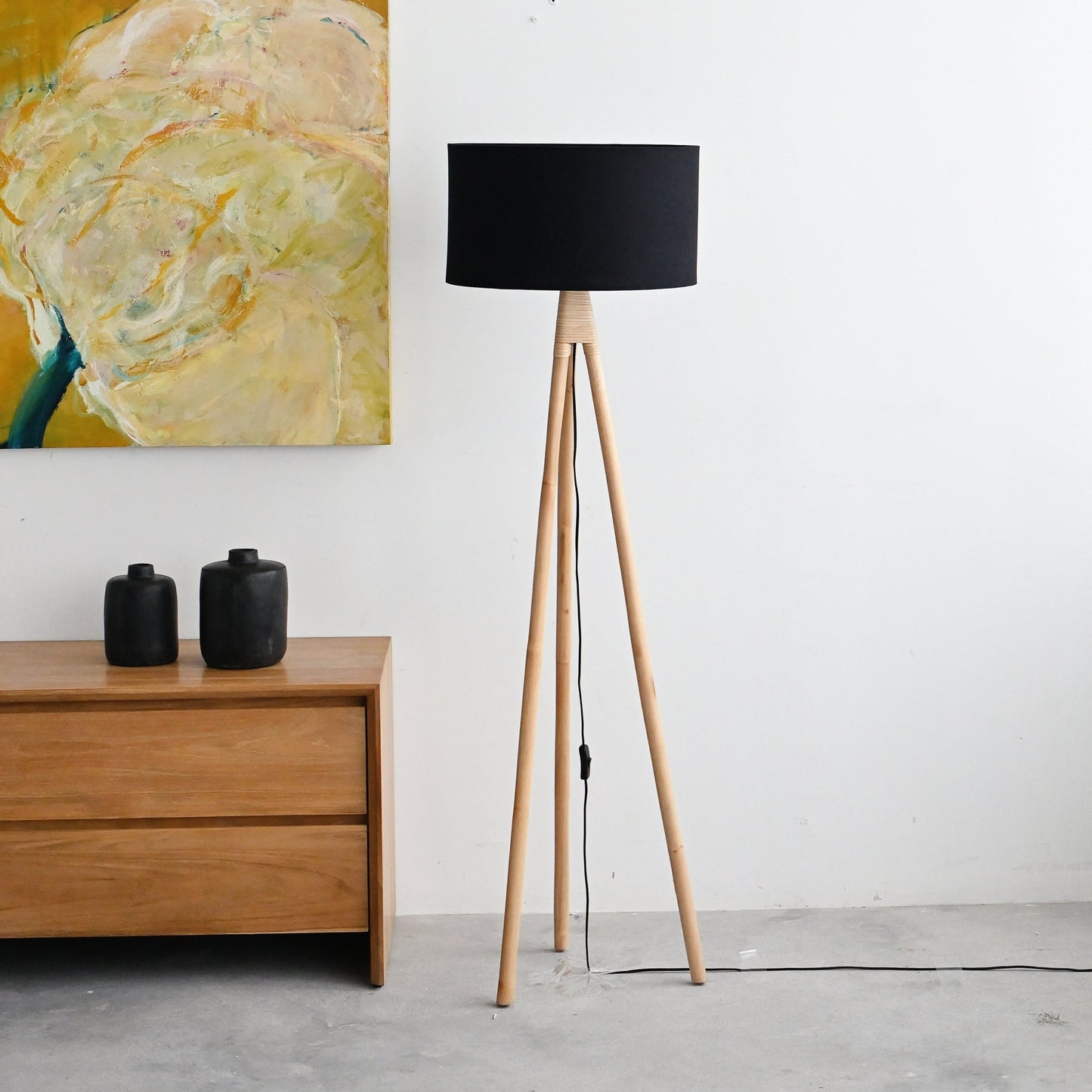 Lime Standing Lamp - Natural