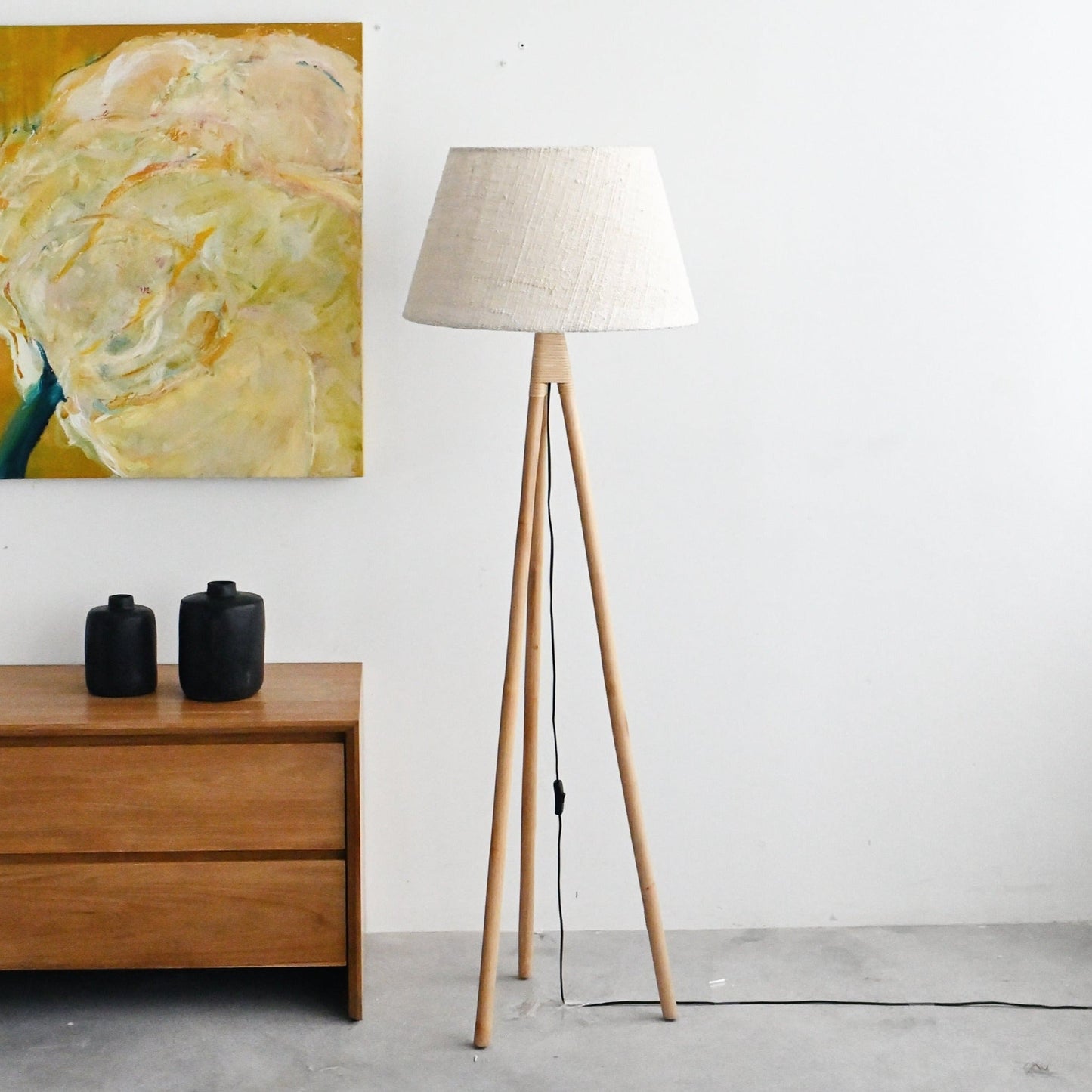 Lime Standing Lamp - Natural