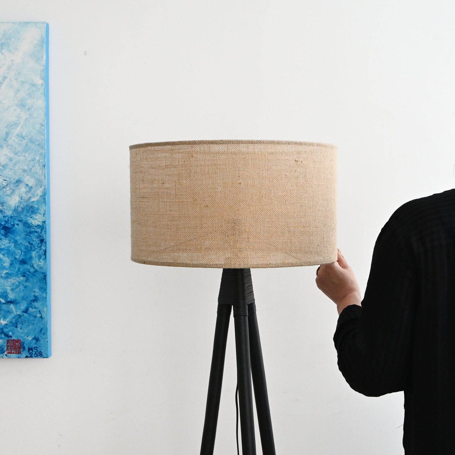 Lime Standing Lamp - Black